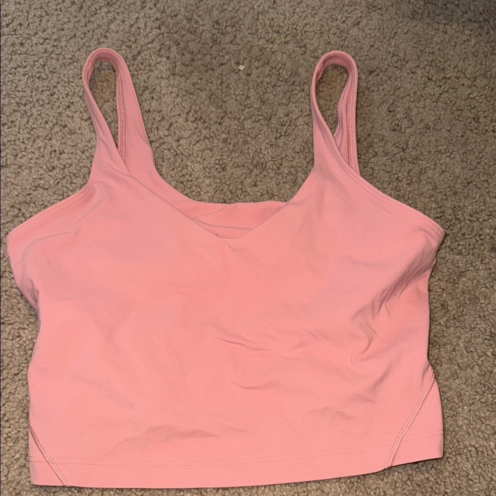 Lululemon Pink Cropped Tank Top